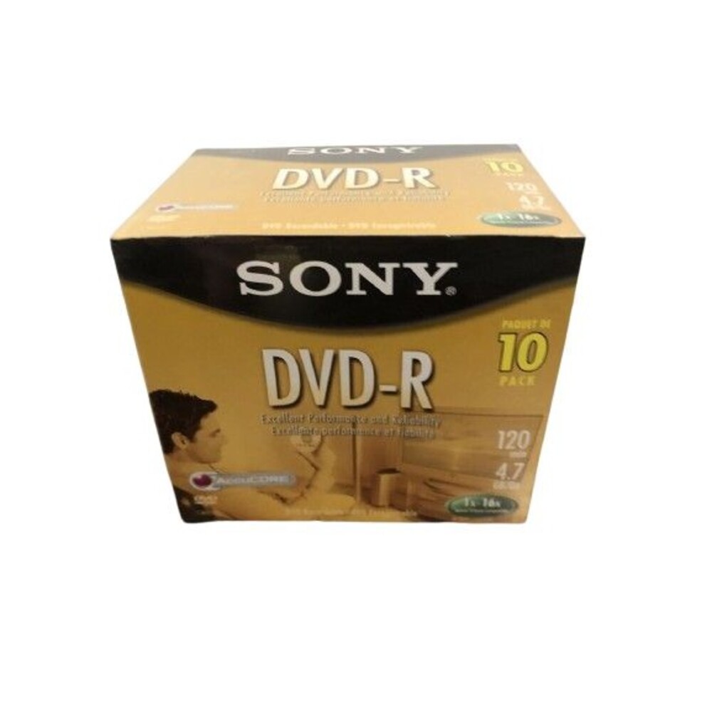 T8 Lot of 2 Sony DVD-R 16X  4.7GB 120 Minute Blank Disc 10-Pack New Sealed